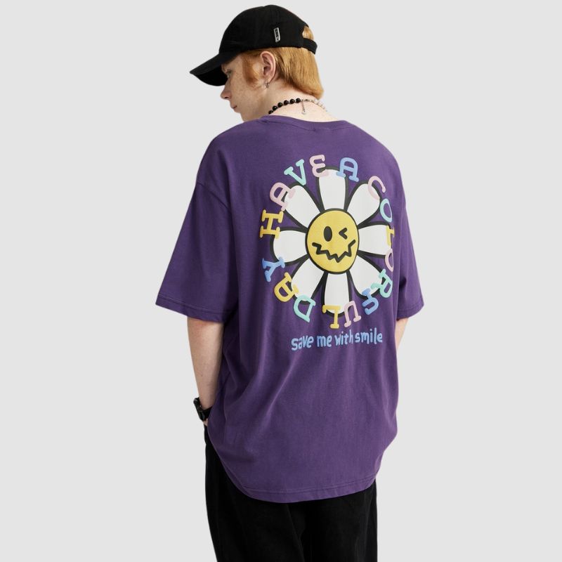 Textured Sunflower Printed Tee