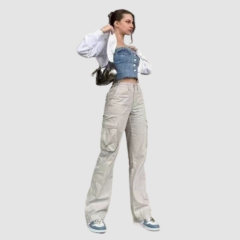 High Waist Casual Cargo Pants