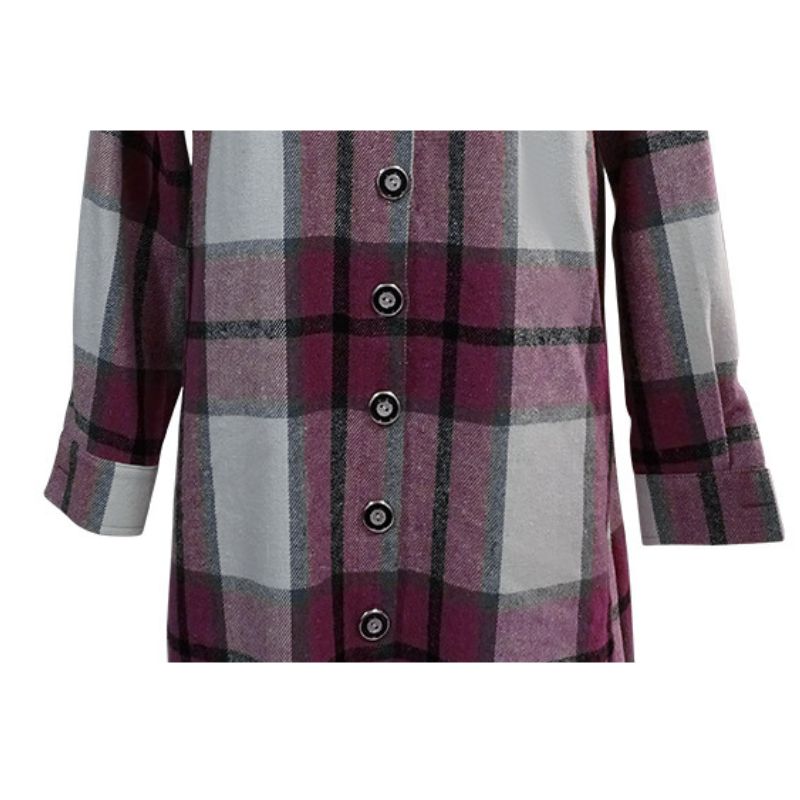 Woolen Plaid Long Shirts