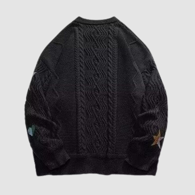 Twist Embroidered Knit Pullover