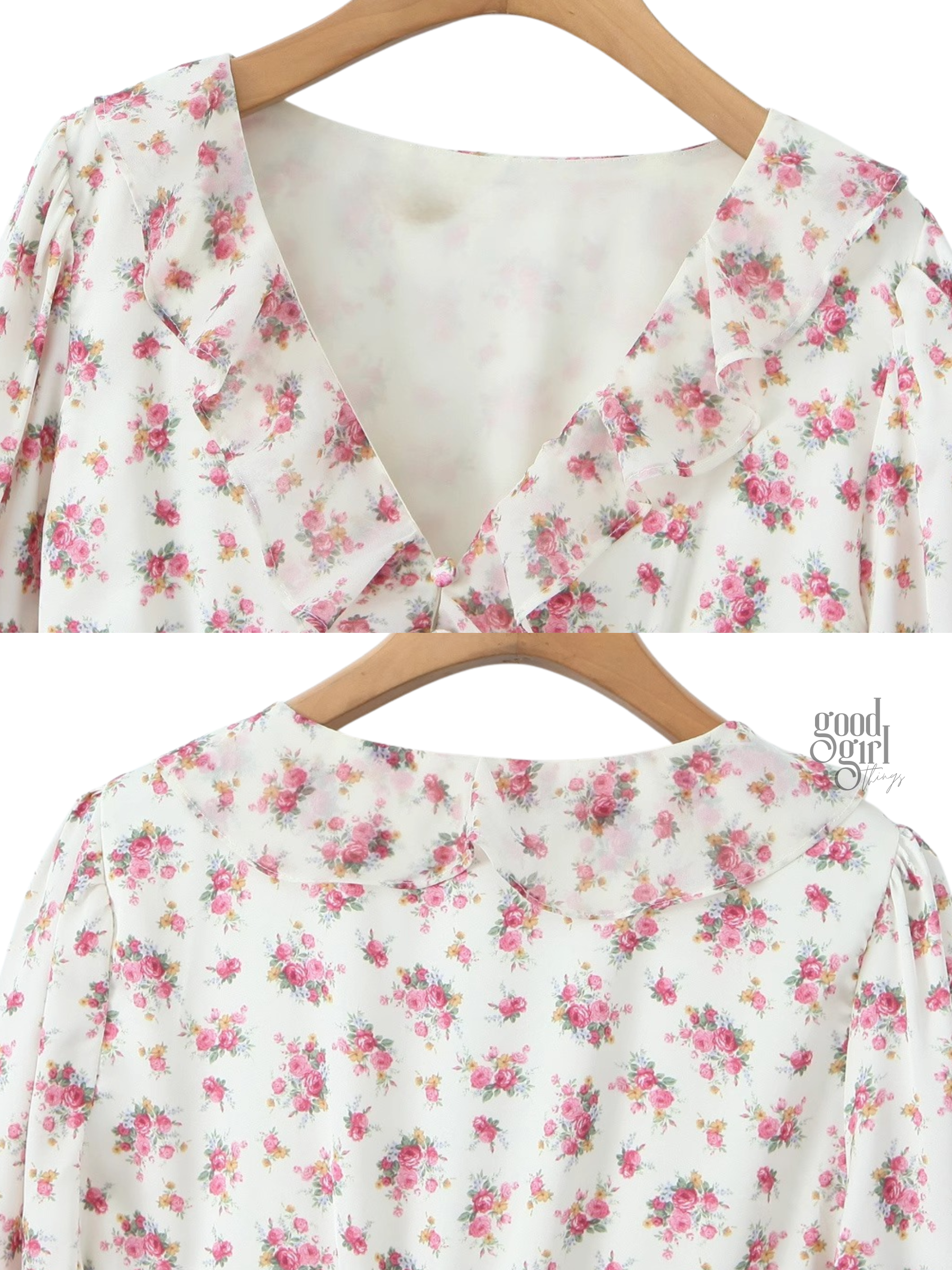 Milan Long Sleeve Floral Mini Dress