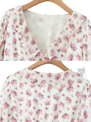 Milan Long Sleeve Floral Mini Dress