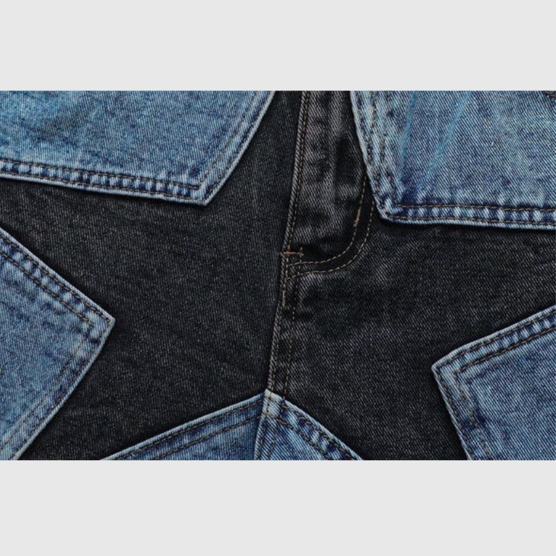 Contrast Star Patch Jorts