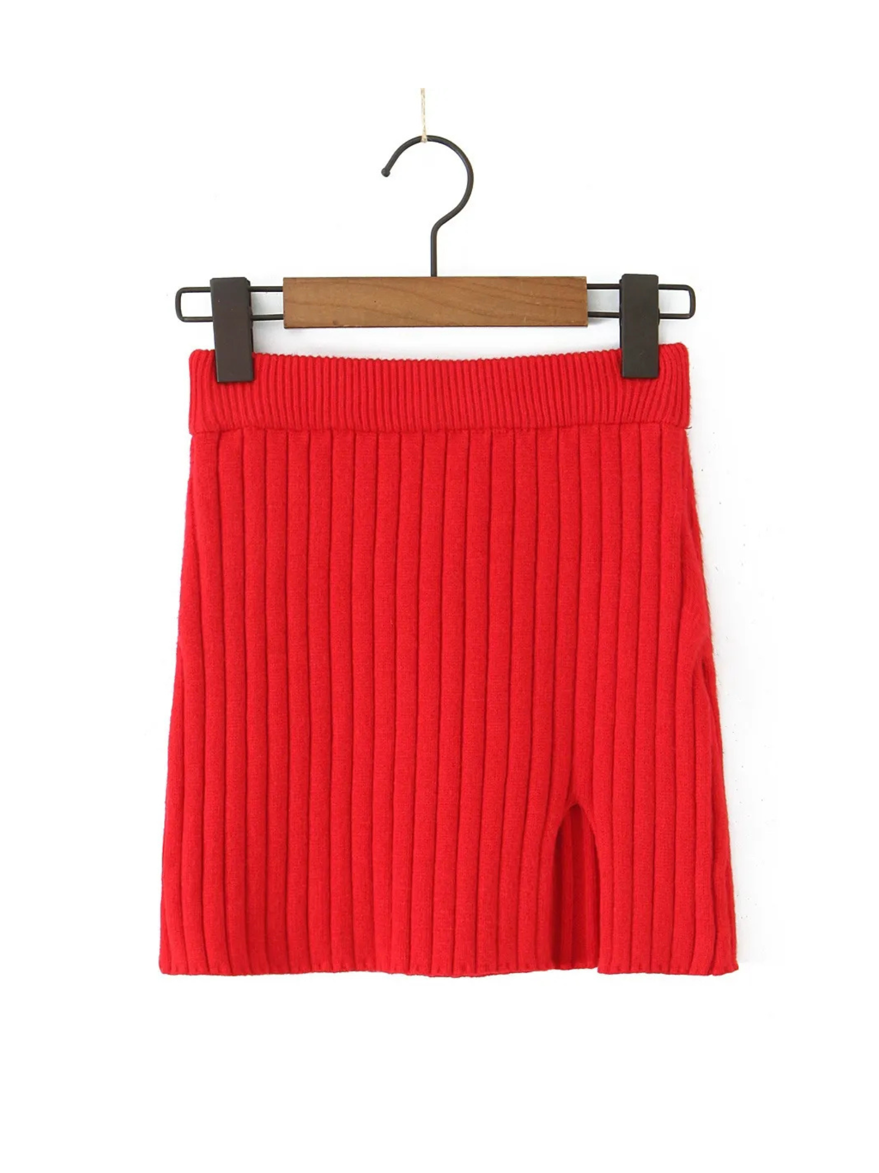 Vicky Knitted Mini Skirt & Sweater Set