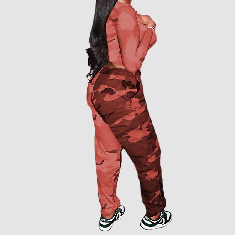 Camouflage Patchwork Design Pant Set