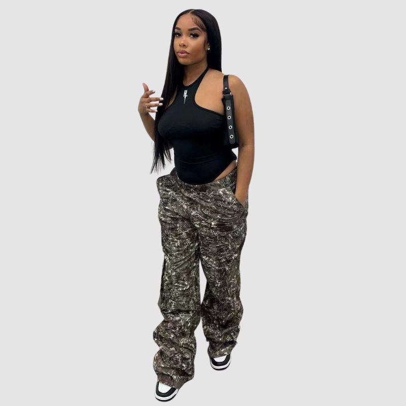 Camouflage Printed Cargo Pants