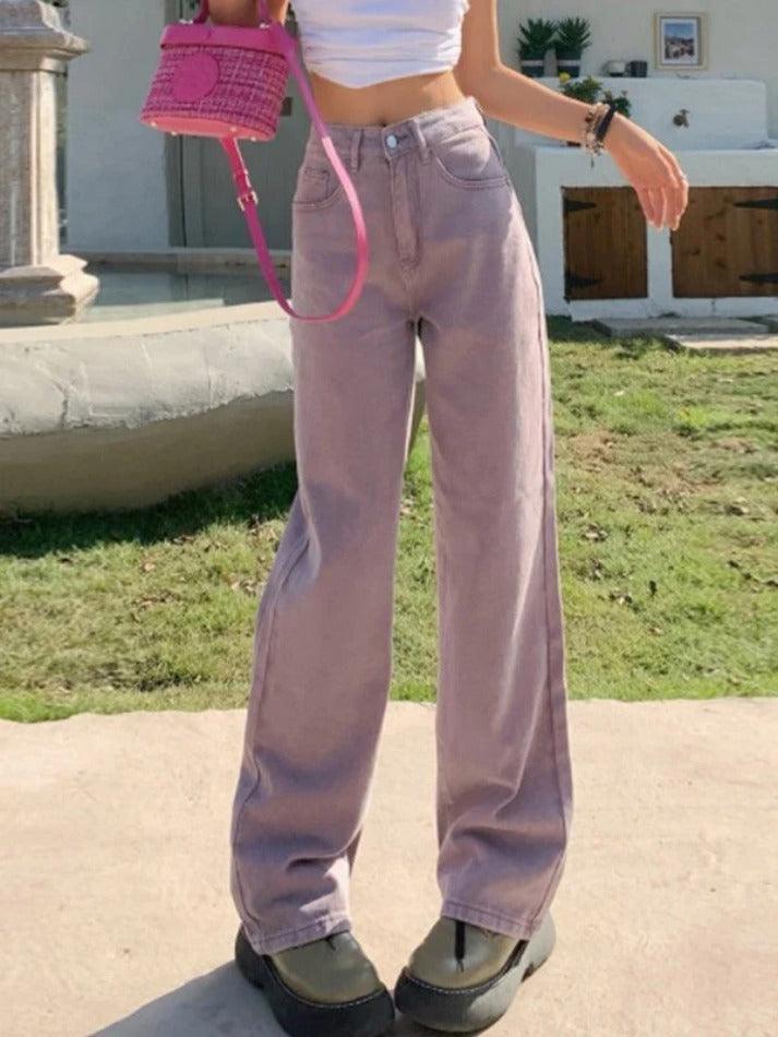 Washed Denim Baggy Boyfriend Jeans
