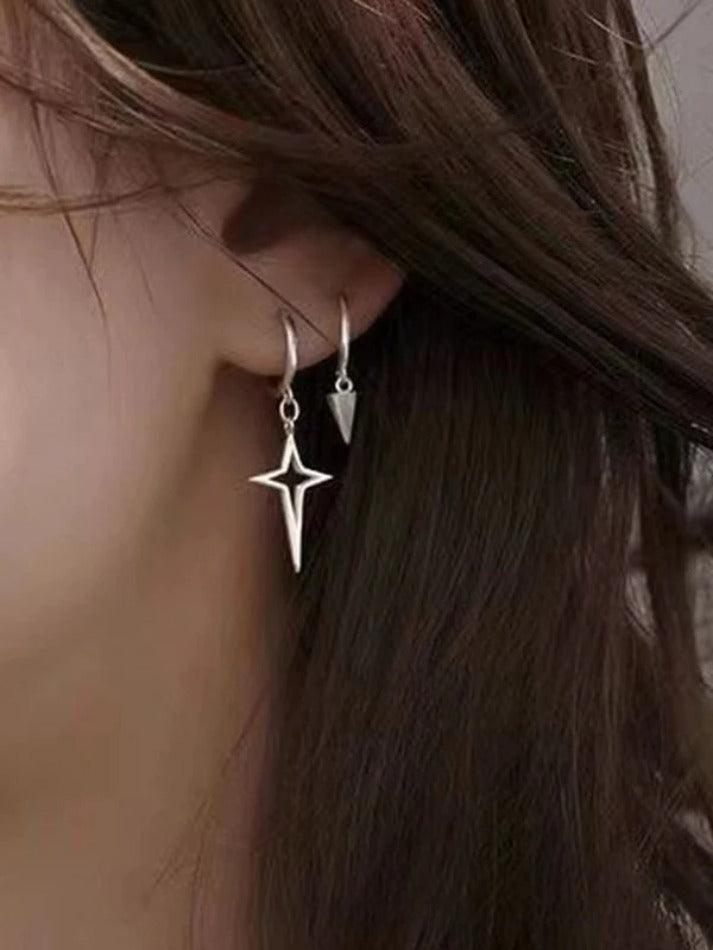 Astral Star Pendant Hoop Earrings