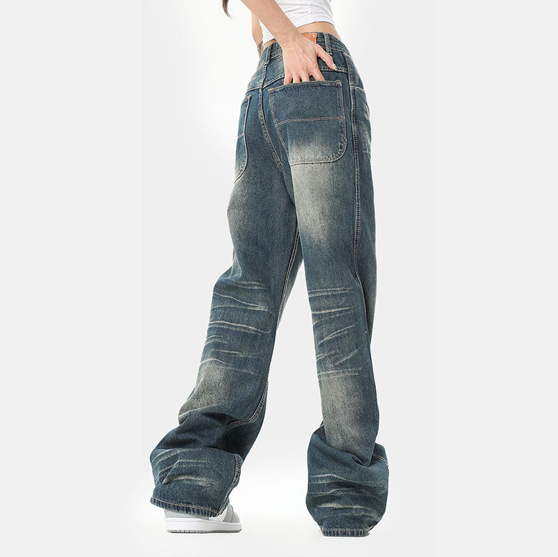 Vintage Straight Distress Jeans