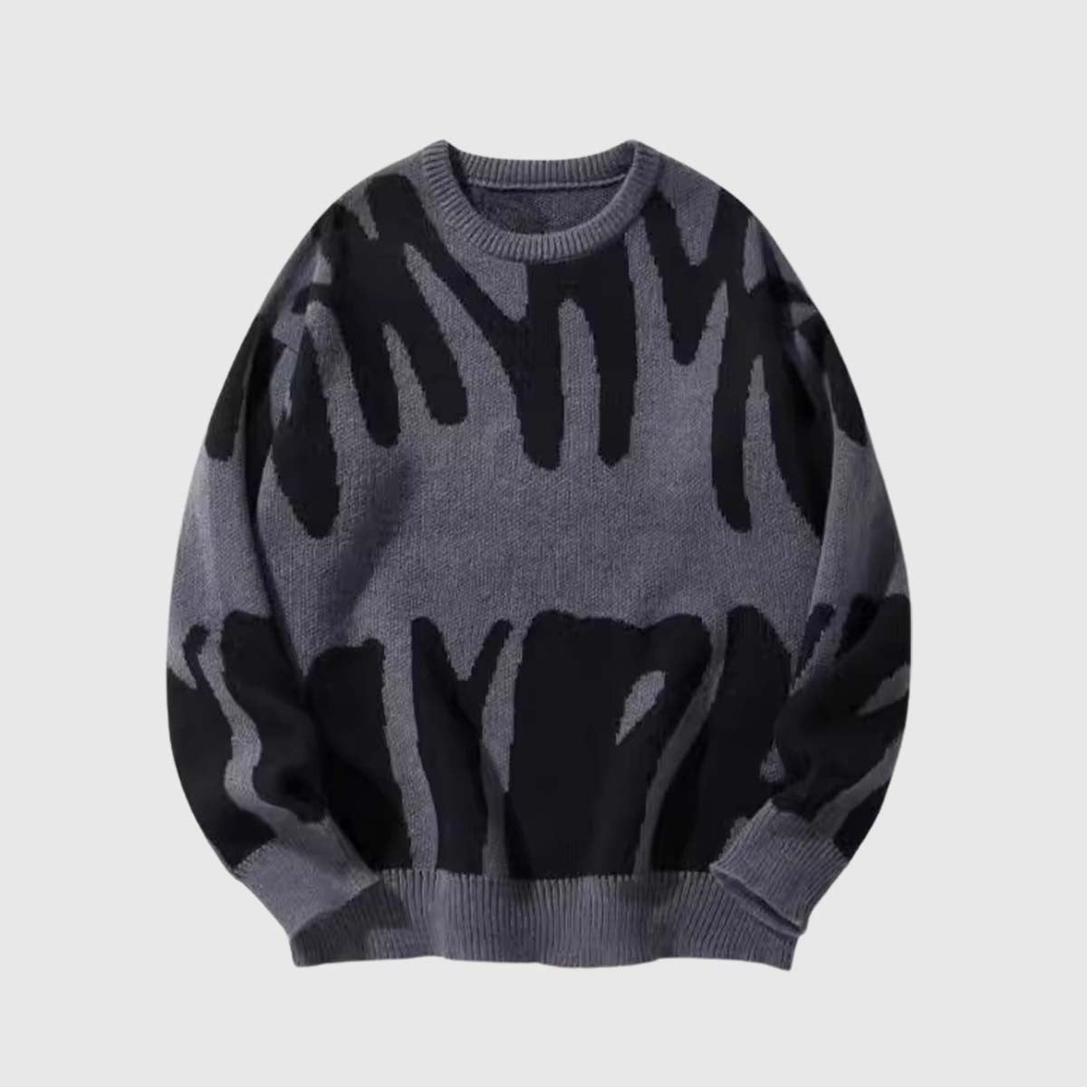 Irregular Color Contrast Design Pullover