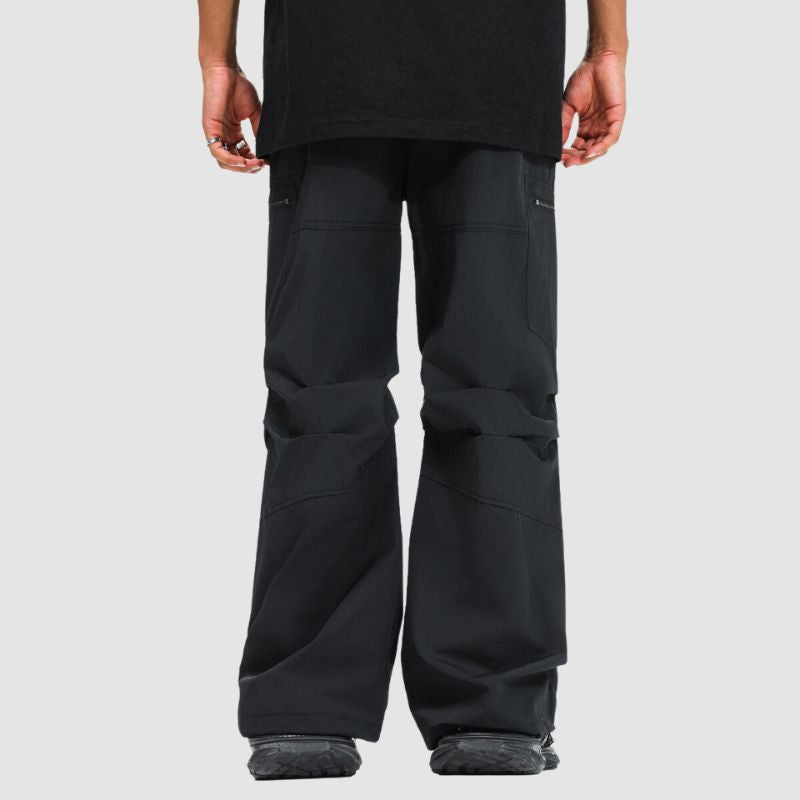 Zip Pocket Design Pleted Cargo Pants