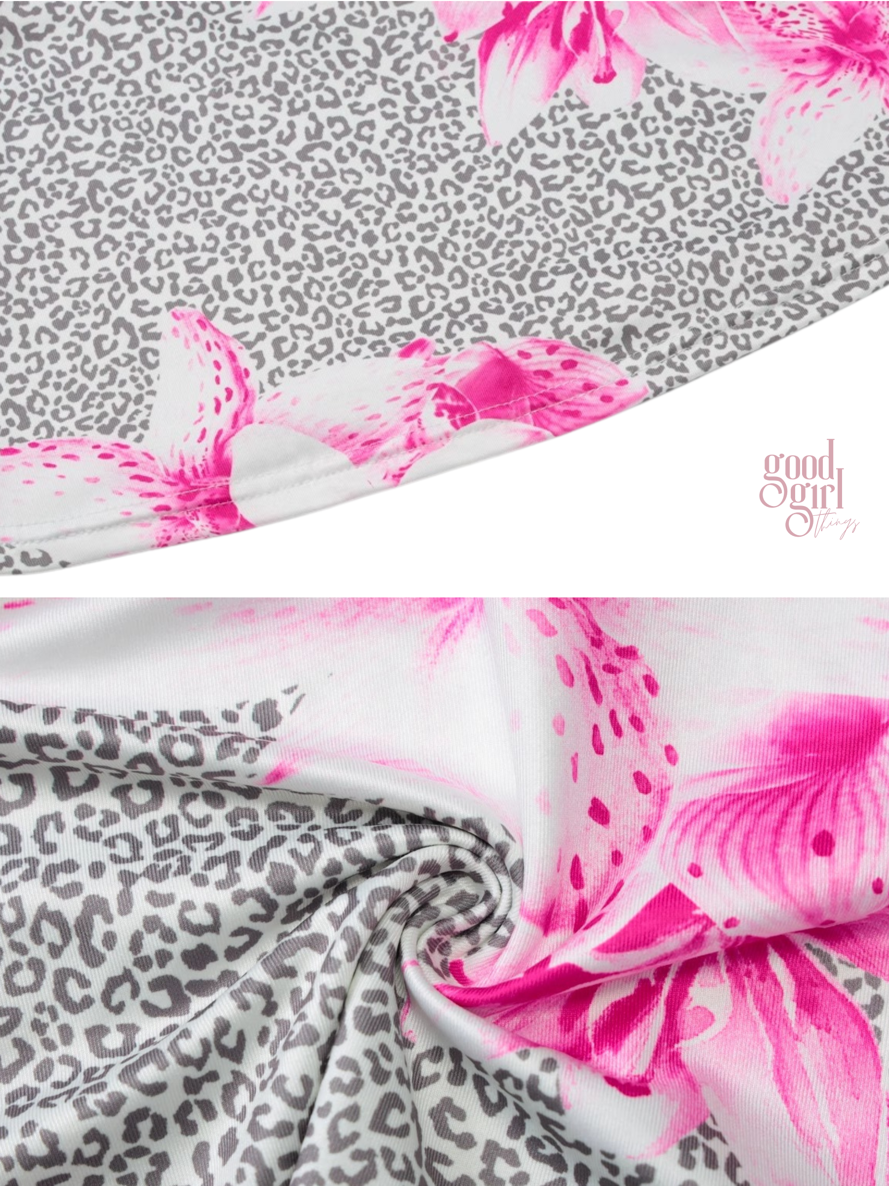 Seline Pink Lace & Leopard Floral Camisole