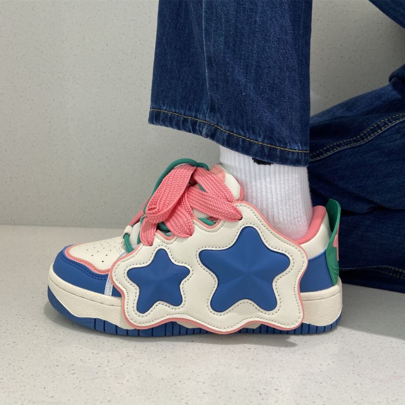 Velcro Star Color Block Sneakers