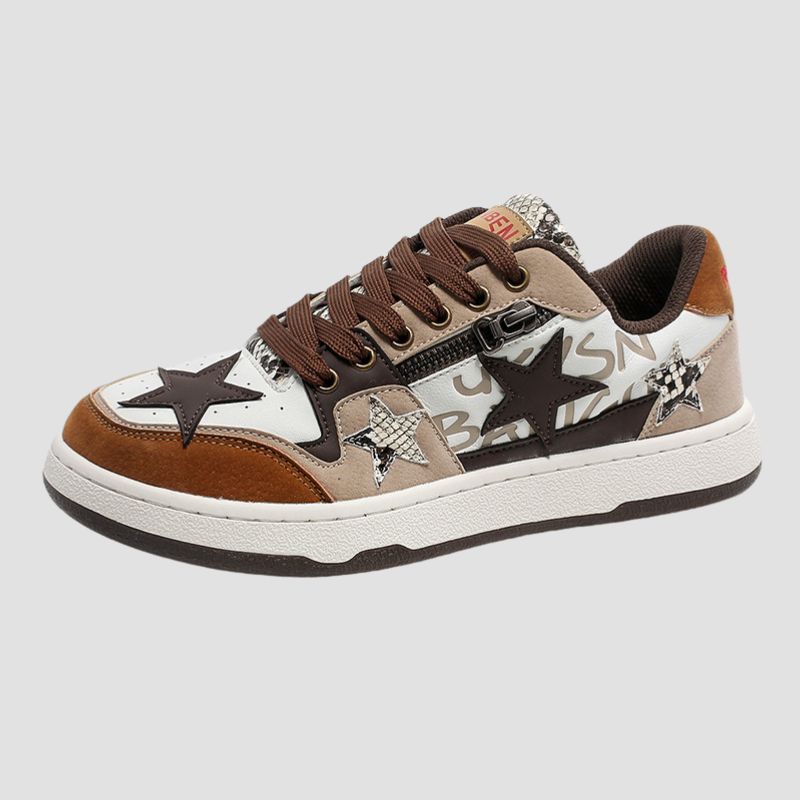 Vintage Star Design Sneakers