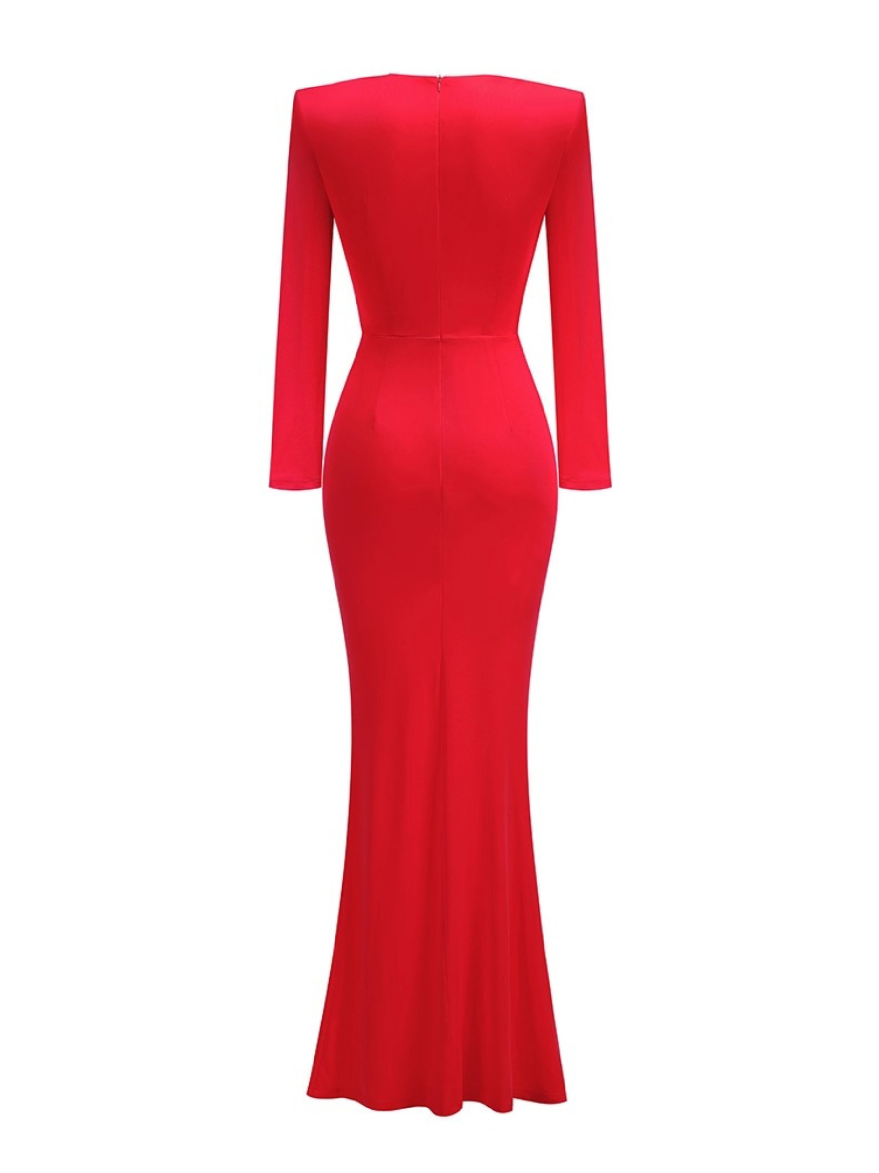 Mya Long Sleeve Ruched Maxi Gown