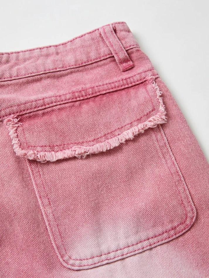 Y2K Multi Pocket Ripped Cargo Jeans