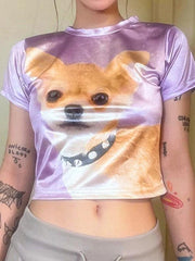 Vintage Animal Print Short Sleeve Tee