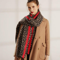 Women's Leopard Print Shawl Scarf