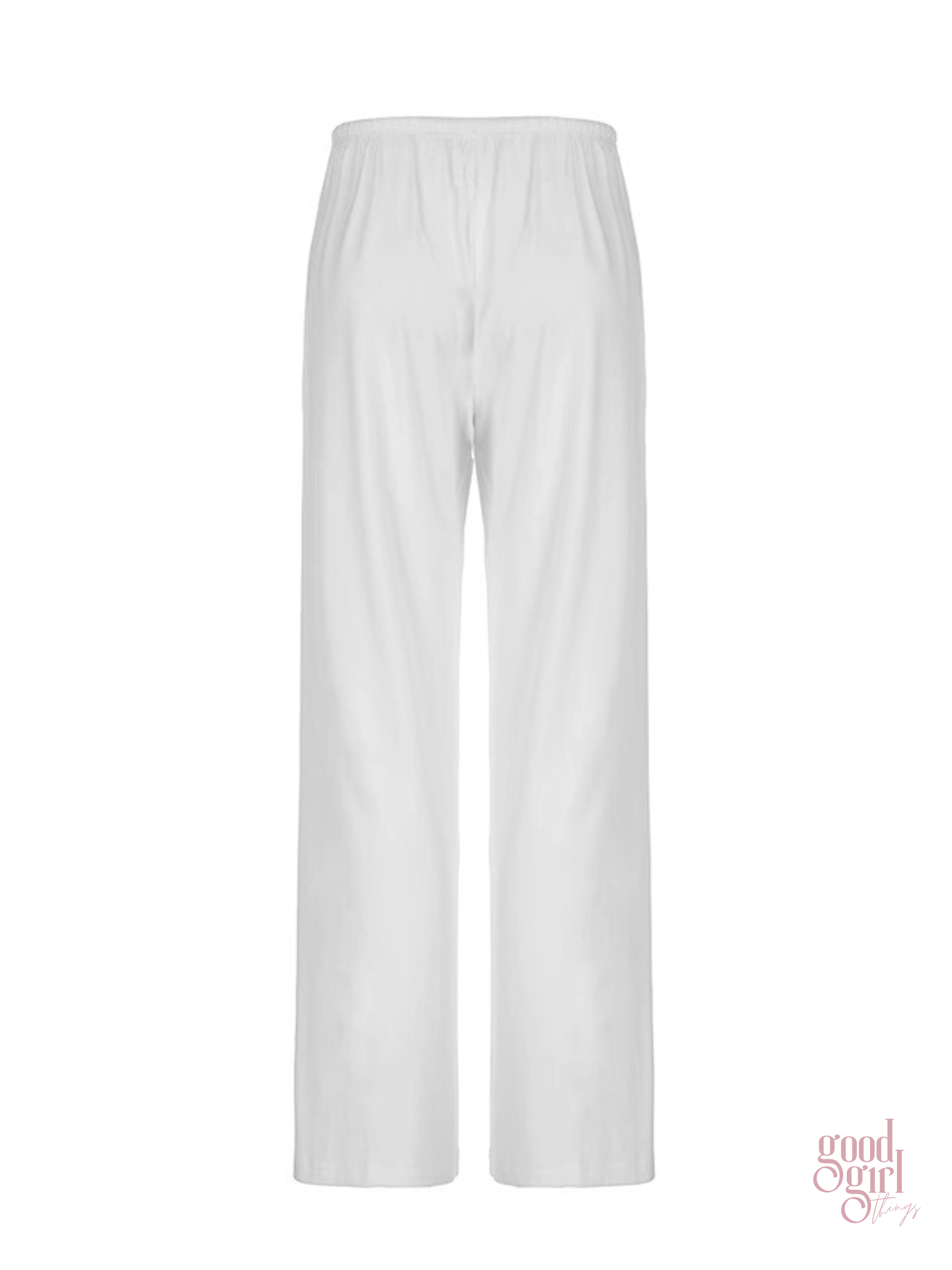 Hollie Soft Drape White Lounge Pants