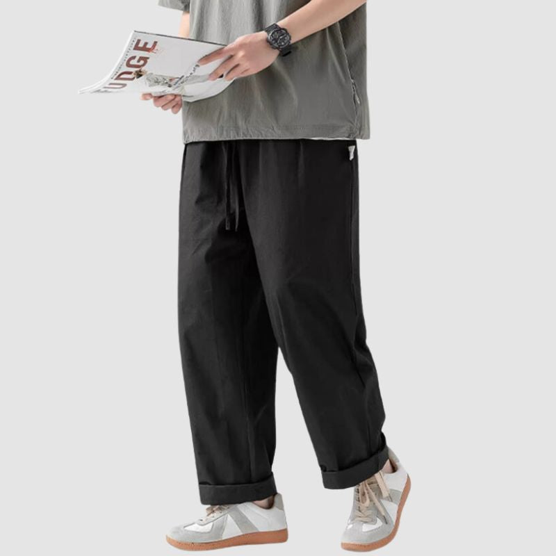 Outdoor Pleated Design Straight Leg Cargo Pants