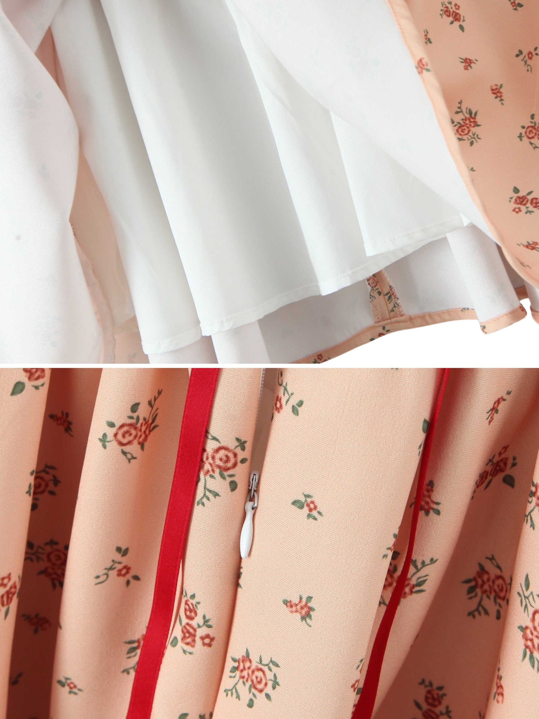 London Peach Corset-Style Floral Mini Dress