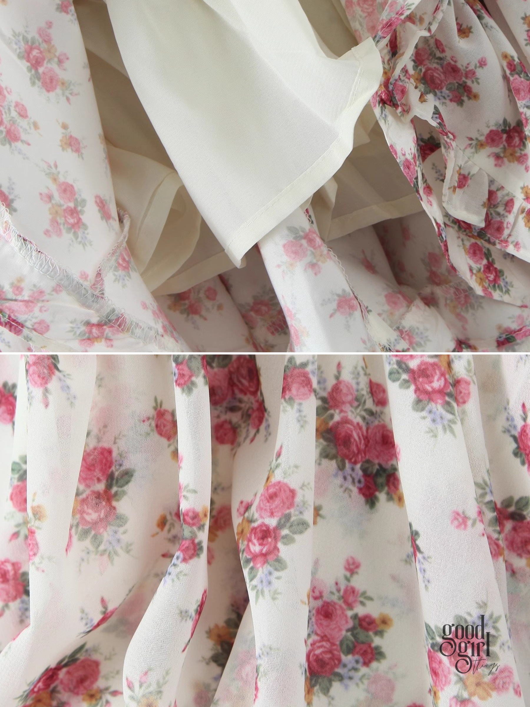 Milan Long Sleeve Floral Mini Dress