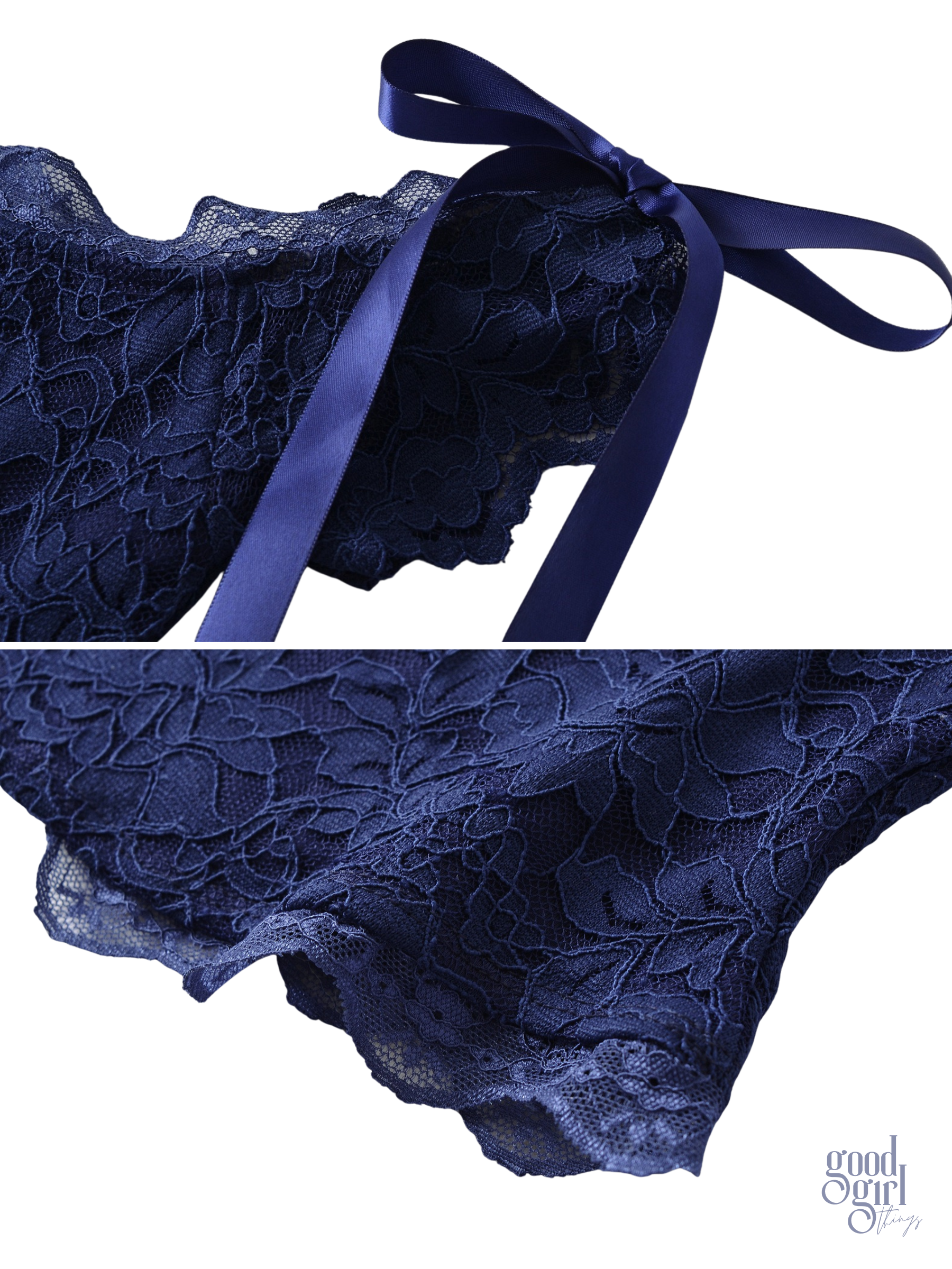Leah Lace Off-Shoulder Bow Tie Top