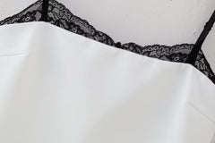 White And Black Two-Tone Mini Dress