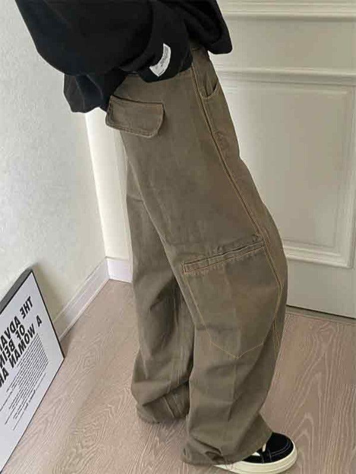Vintage Maillard Patchwork Workwear Cargo Jeans