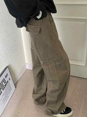 Vintage Maillard Patchwork Workwear Cargo Jeans