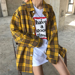 90s Kids Shirt in Plaid Check