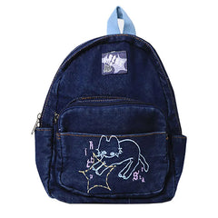 90's Aesthetic Denim Backpack