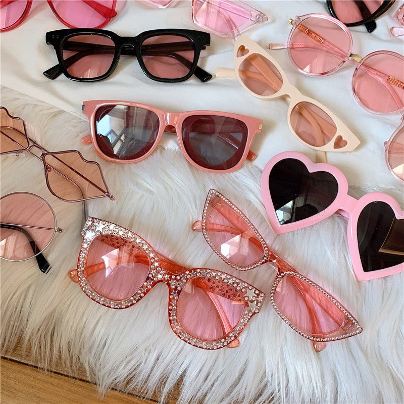 Pink Retro Sunglasses