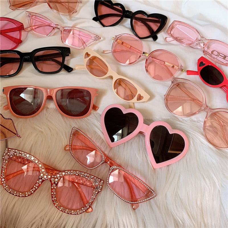 Pink Retro Sunglasses