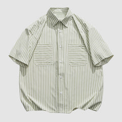 Striped Patch Pocket Shirts