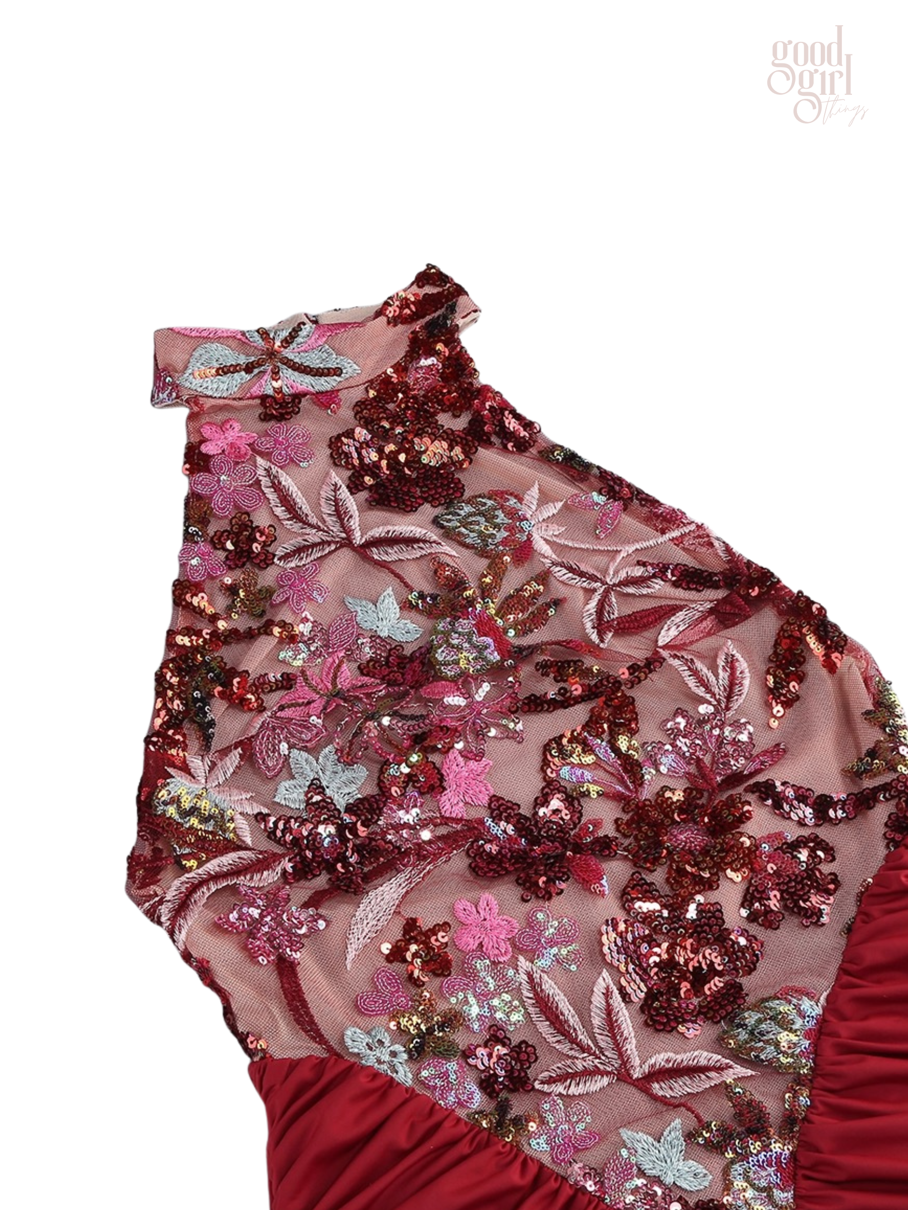 Natalia Sequin Halter Gown