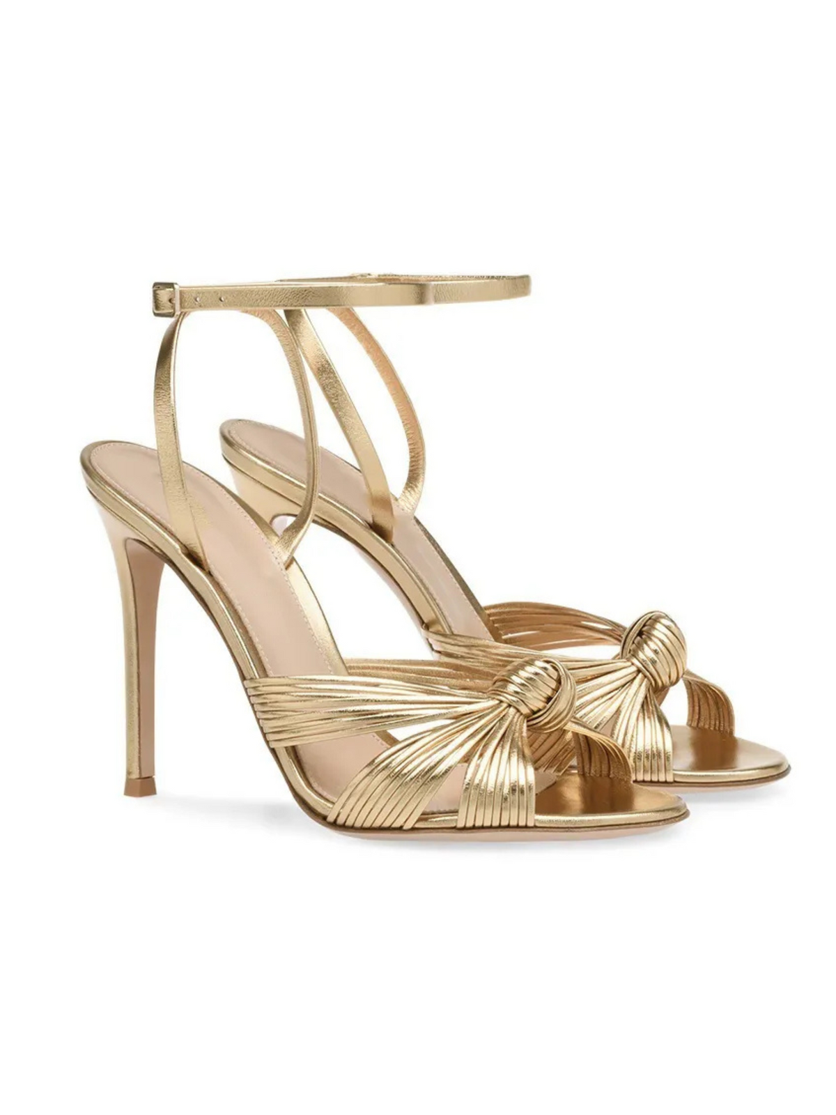 Sirena Golden Strappy Heels