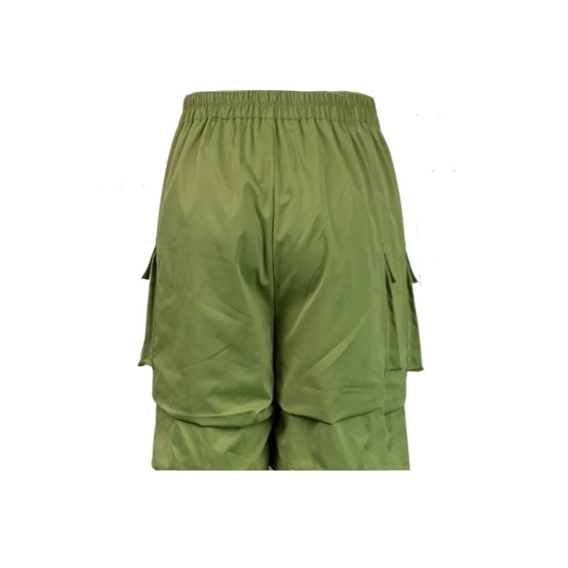 Pleated Drawstring Cargo Pants