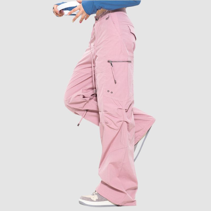 Zip Pocket Design Pleted Cargo Pants