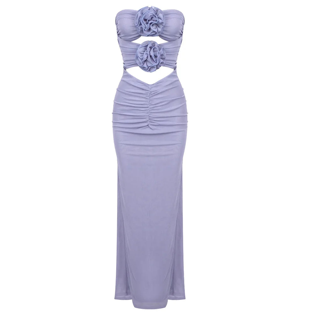 Floral Cutout Maxi Dress