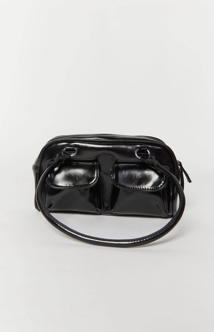 Florida Black PU Shoulder Bag