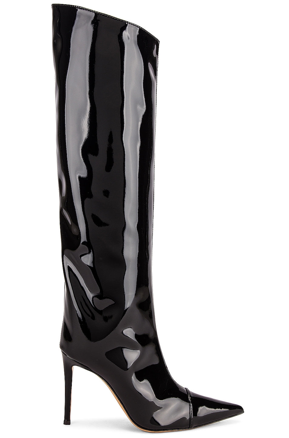 Black High Fashion Metallic Knee High Boots