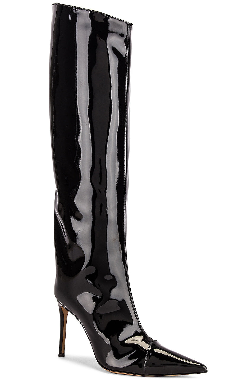 Black High Fashion Metallic Knee High Boots