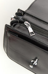 Aries Black PU Crossbody Bag