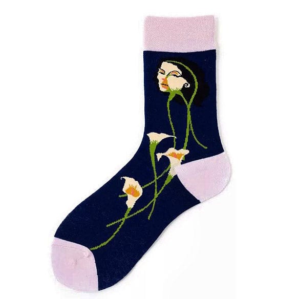 Abstract Lily Socks