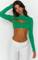 Adventure Green Rib Top