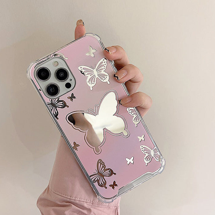 Aesthetic Butterfly Pink iPhone Case