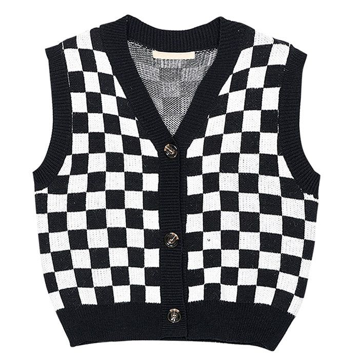 Aesthetic Checkboard Vest