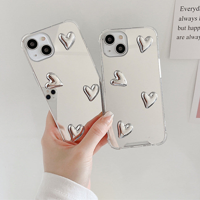 Aesthetic Heart Mirror iPhone Case