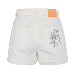 Aesthetic Outlines Embroidery Shorts